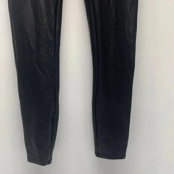 Spanx Faux Leather Leggings Pants Pull On Stretch Moto Shiny  Black Size Small - Picture 4 of 8